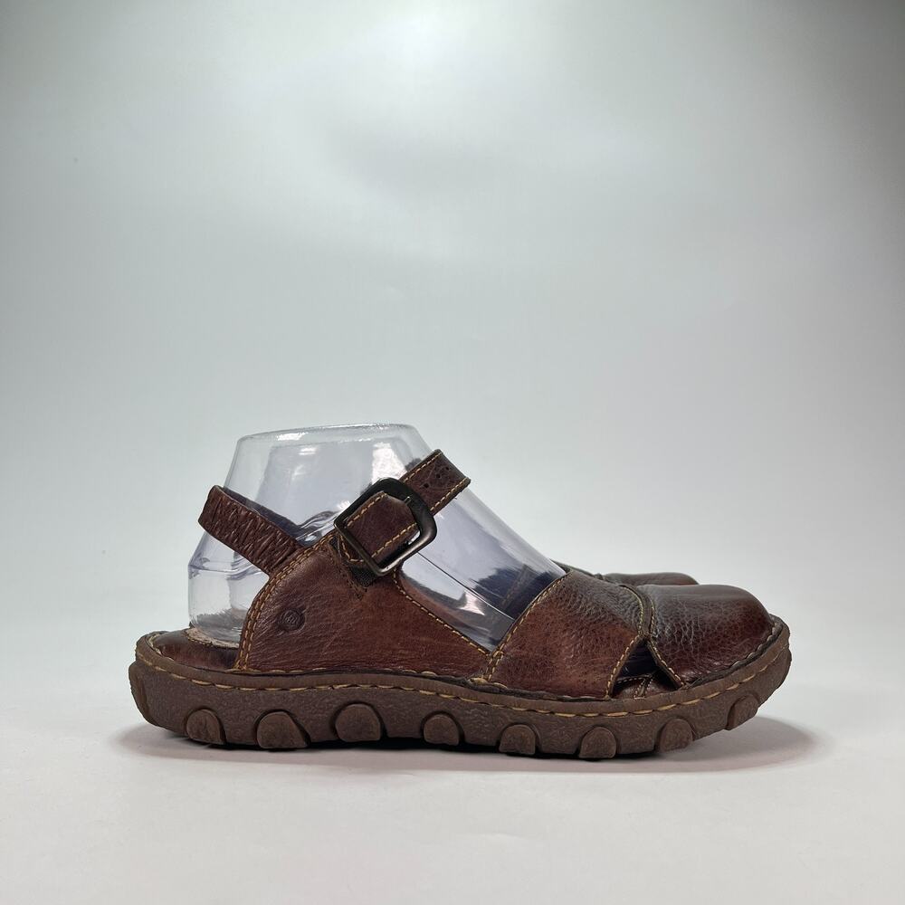 Børn Cabot III Brown Leather Casual Buckle Straps Fisherman Sandals Womens Sz 8M